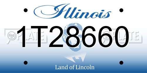 1T28660 Illinois License Plate