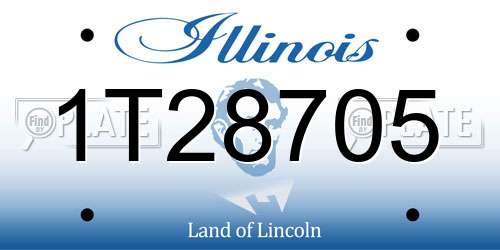 1T28705 Illinois License Plate