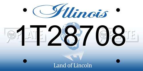1T28708 Illinois License Plate