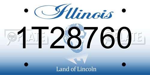 1T28760 Illinois License Plate