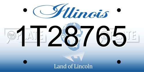 1T28765 Illinois License Plate