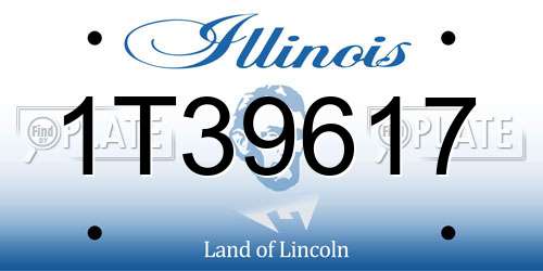 1T39617 Illinois License Plate