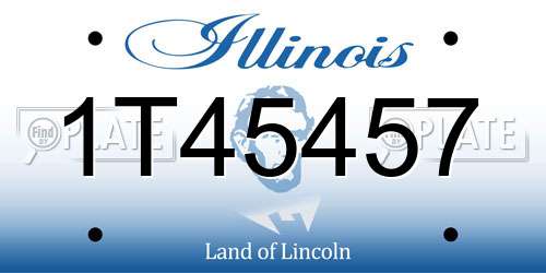 1T45457 Illinois License Plate