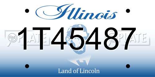 1T45487 Illinois License Plate