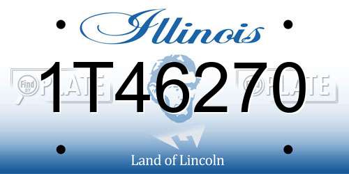 1T46270 Illinois License Plate