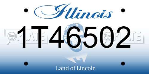 1T46502 Illinois License Plate