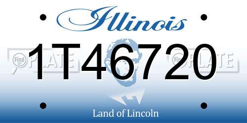 1T46720 Illinois License Plate