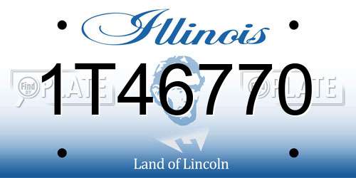 1T46770 Illinois License Plate