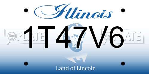 1T47V6 Illinois License Plate