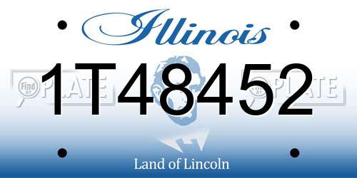 1T48452 Illinois License Plate
