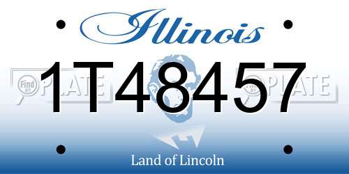 1T48457 Illinois License Plate