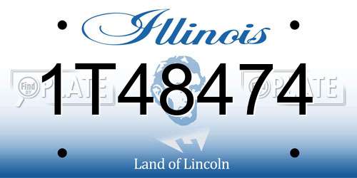1T48474 Illinois License Plate
