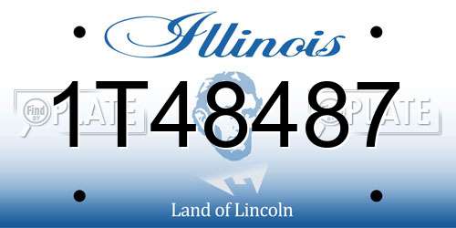 1T48487 Illinois License Plate
