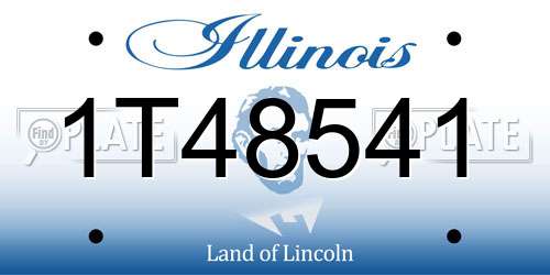 1T48541 Illinois License Plate