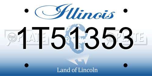 1T51353 Illinois License Plate