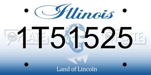1T51525 Illinois License Plate