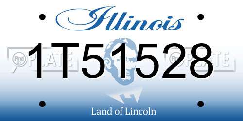 1T51528 Illinois License Plate