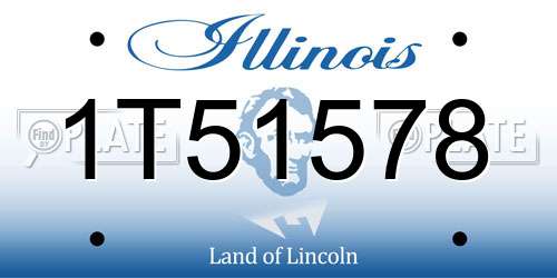 1T51578 Illinois License Plate