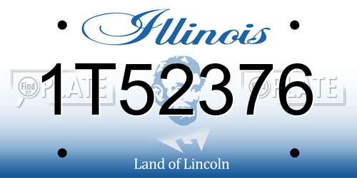 1T52376 Illinois License Plate