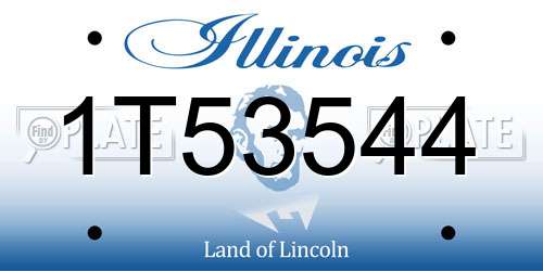 1T53544 Illinois License Plate