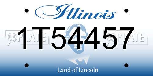 1T54457 Illinois License Plate