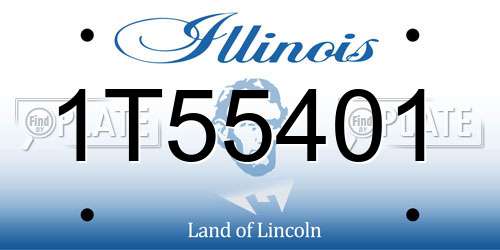 1T55401 Illinois License Plate