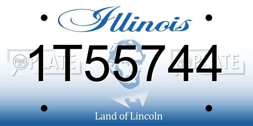 1T55744 Illinois License Plate