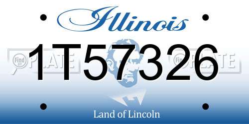 1T57326 Illinois License Plate
