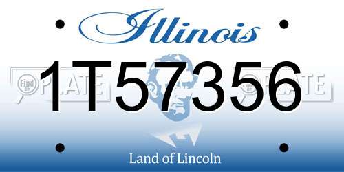 1T57356 Illinois License Plate