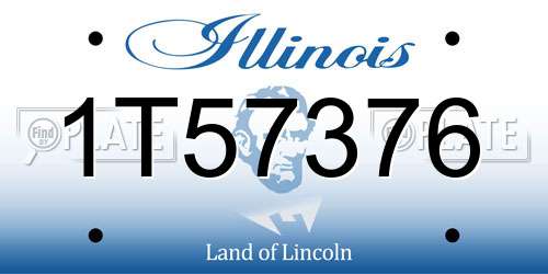 1T57376 Illinois License Plate