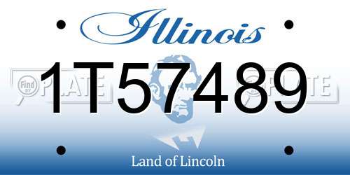 1T57489 Illinois License Plate