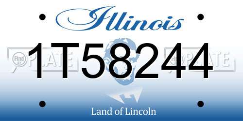 1T58244 Illinois License Plate