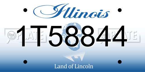 1T58844 Illinois License Plate