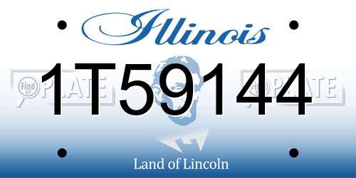 1T59144 Illinois License Plate
