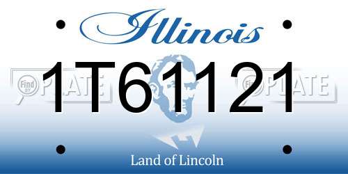 1T61121 Illinois License Plate