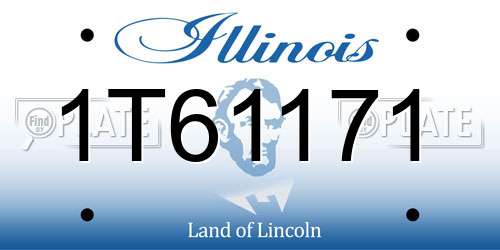 1T61171 Illinois License Plate