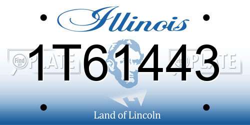 1T61443 Illinois License Plate