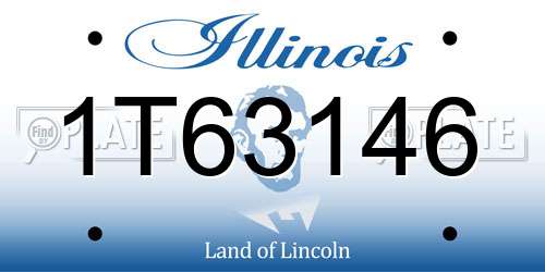 1T63146 Illinois License Plate