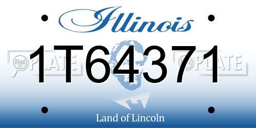 1T64371 Illinois License Plate
