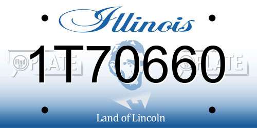 1T70660 Illinois License Plate