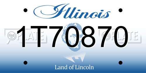 1T70870 Illinois License Plate
