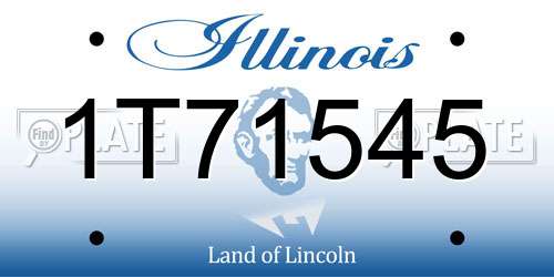 1T71545 Illinois License Plate