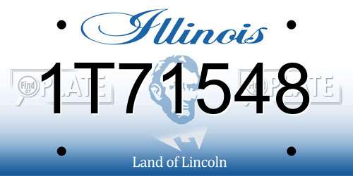 1T71548 Illinois License Plate