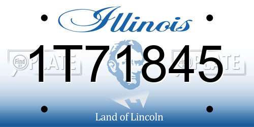 1T71845 Illinois License Plate