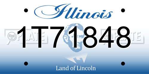1T71848 Illinois License Plate