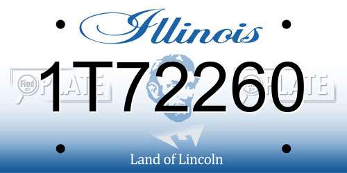 1T72260 Illinois License Plate