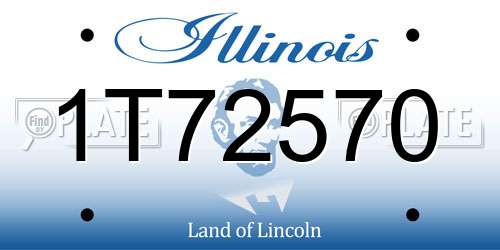 1T72570 Illinois License Plate