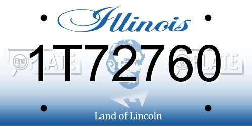1T72760 Illinois License Plate