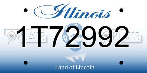 1T72992 Illinois License Plate