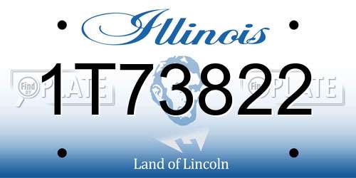 1T73822 Illinois License Plate
